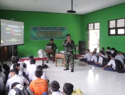 Sasaran Non Fisik, Satgas TMMD Kodim 1022 Tanbu Sosialisasikan Wawasan Kebangsaan di SMPN 2 Karang Bintang