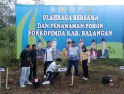 Jajaran Polres Balangan dan Forkopimda Laksanakan Olahraga Bersama dan Penanaman Pohon
