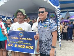Gewsima Mega Putra Apresiasi Lomba Dayung yang Dilaksanakan Lanal Kotabaru