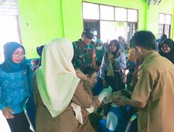 Babinsa Koramil 1022-08 Tanbu Lakukan Pendampingan Pelaksanaan PIN Polio