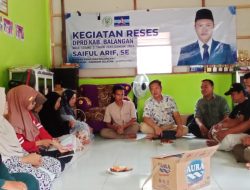 Saiful Arif Gelar Reses di Desa Simpang Tiga Kecamatan Lampihong