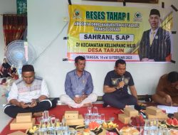 Laksanakan Reses Tahap Pertama, Sahrani Diminta Warga Tarjun Dibangunkan Jembatan untuk Para Nelayan