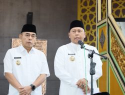 Bupati, Wabup, dan Sekda Batola Shalat Eid di Masjid Agung Al Anwar