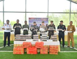 TNI AL Kotabaru Gagalkan Peredaran Ribuan Rokok Tanpa Cukai