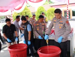 Polres Batola Gelar Konferensi Pers Kasus Pembunuhan dan Pemusnahan Barang Bukti Tindak Pidana