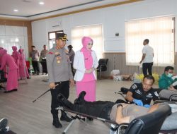 Hari Bhayangkara ke-79, Polres Balangan Gelar Bakti Sosial Donor Darah