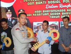 Kolaborasi Program Bedah Rumah Pemkab Balangan dengan Polda Kalsel, Polres Balangan akan Tambah Sasaran 50 Unit Rumah Lagi