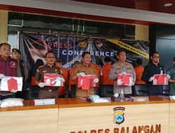 Polres Balangan Gelar Press Conference Pemusnahan Barang Bukti Narkoba
