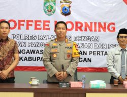 Coffee Morning Bahas Ketahanan Pangan, Kapolres Balangan Tekankan Pengawasan Ketat