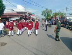 Tanamkan Semangat Perjuangan pada Pelajar, Kodim 1022-02 Tanbu Gelar Lomba Gerak Jalan