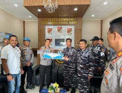 Polres Kotabaru Pererat Sinergi dengan TNI AL, Sambut HUT ke-80 TNI AL dengan Silaturahmi