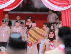 Ketua Kwarda Pramuka Kalsel Hj. Fathul Jannah Muhidin Lantik Mabida, Kwarcab dan LPK Gerakan Pramuka Tabalong Periode 2025-2030