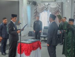 Wabup Balangan Pimpin Pelantikan Kepala Disdukcapil
