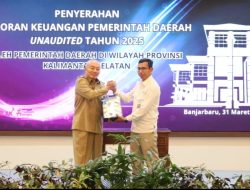 Gubernur Kalsel, H. Muhidin Serahkan LKPD Unaudited Tahun 2025 ke BPK RI