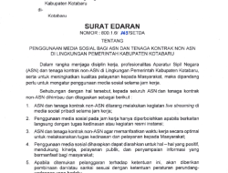 Tegas! Bupati Kotabaru Terbitkan Surat Edaran Larangan ASN Live Streaming Saat Jam Kerja, Kecuali?