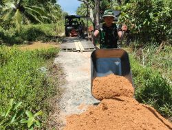Kodim 1022 Tanbu Memulai Pengerjaan Rehabilitasi Jembatan Garuda di Desa Kampung Baru