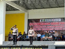Polres Kotabaru Gelar Apel Kesiapsiagaan Karhutla Tahun 2026 di Kelumpang Hilir