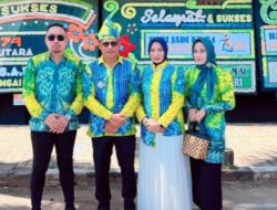Didampingi Kadis Kominfo, Wakil Bupati Kotabaru Hadiri Peringatan Hari Jadi Kabupaten HSU