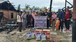 Peduli Para Korban Kebakaran, Aliansi Gebraksi Berikan Bantuan Paket Sembako