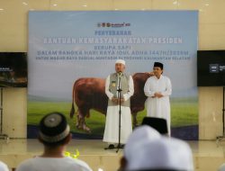 Sampaikan Pesan Semangat Berbagi, Kepedulian Sosial dan Gotong Royong. ‎Gubernur H. Muhidin Didampingi Wagub Hasnuryadi Serahkan Sapi Kurban Presiden Prabowo Subianto