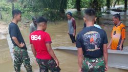 Permudah Akses Penghubung Antar Desa, Kodim 1004 Kotabaru Bangun Jembatan Merah Putih di Kecamatan Hampang