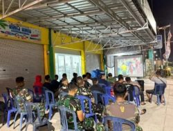 Kodim 1004 Kotabaru Jalin Silaturahmi dengan Masyarakat melalui Nobar Piala Dunia