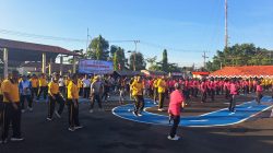 Sambut Hari Bhayangkara ke-80, Polres Batola Olahraga Bersama