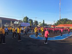 Sambut Hari Bhayangkara ke-80, Polres Batola Olahraga Bersama