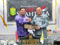 Wakili Wali Kota, Sekda Ichrom Muftezar menerima Kunjungan Kerja Kepala Zona Tengah Bakamla RI