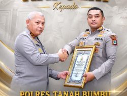 Hadirkan Pelayanan Publik Prima (A), Polres Tanbu Raih Piagam Penghargaan dari Kapolri Listyo Sigit Prabowo