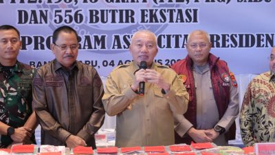 Gubernur H Muhidin Dukung Langkah Tegas Polda Kalsel Berantas Jaringan Narkotika