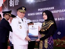 Gubernur H Muhidin Serahkan SK Remisi HUT RI ke-81, Sebanyak 6.189 Warga Binaan Terima Pengurangan Masa Pidana