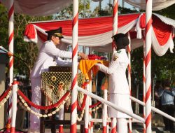 Wagub Kalsel Hasnuryadi Pimpin Upacara Penurunan Bendera HUT RI ke-81