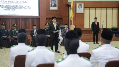 Penutupan Pemusatan Pendidikan dan Pelatihan Paskibraka Kalsel 2026, Gubernur Titipkan Masa Depan Daerah, Bangsa dan Negara