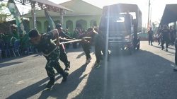 Letkol Inf Muhammad Taufik Akbar Tarik Truk dan Ikut Tarik Tambang