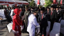 Kartoyo Hadiri Upacara Penurunan Bendera HUT ke-81 RI di Banjarbaru