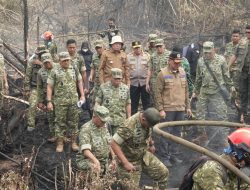 Tinjau Kawasan Karhutla, Gubernur H. Muhidin Sambut Kunjungan KSAD dan Kepala BNPB